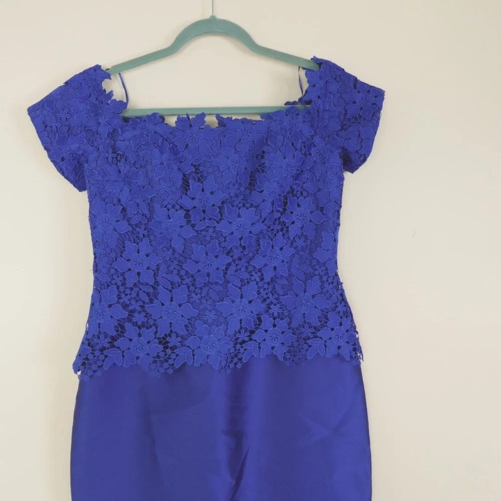 Rickie‎ Freeman Teri Jon Dress Lace Off Shoulder Gown